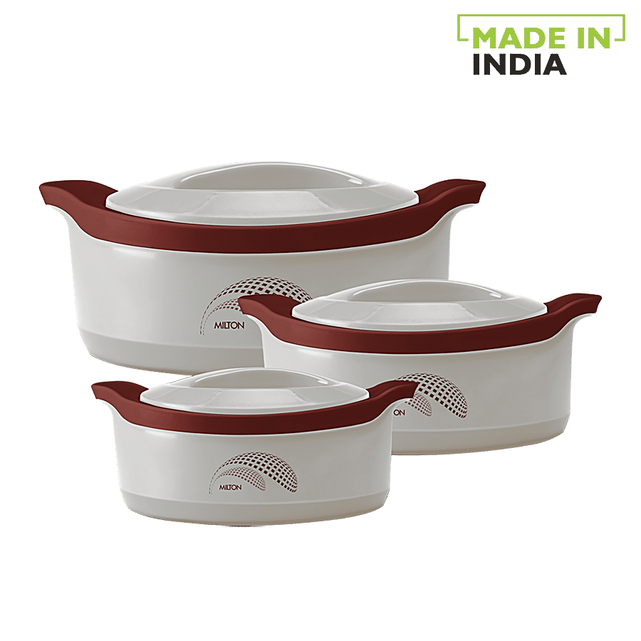 Milton New Marvel Jr Inner Steel Casserole For Roti/Chapati Gift Set - Brown