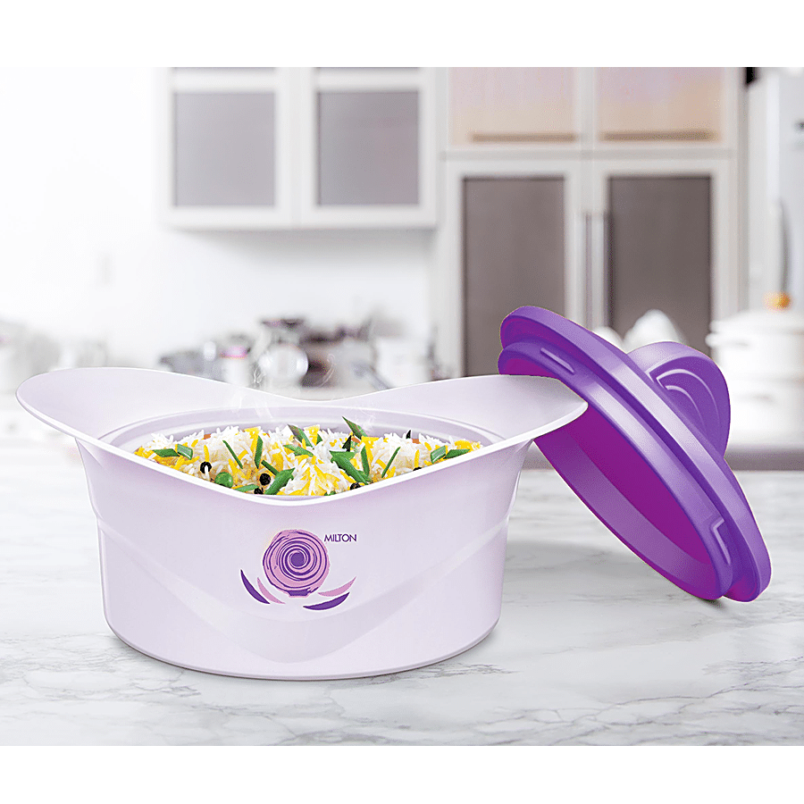 Milton Plastic Insulated Casserole For Roti/Chapati - White