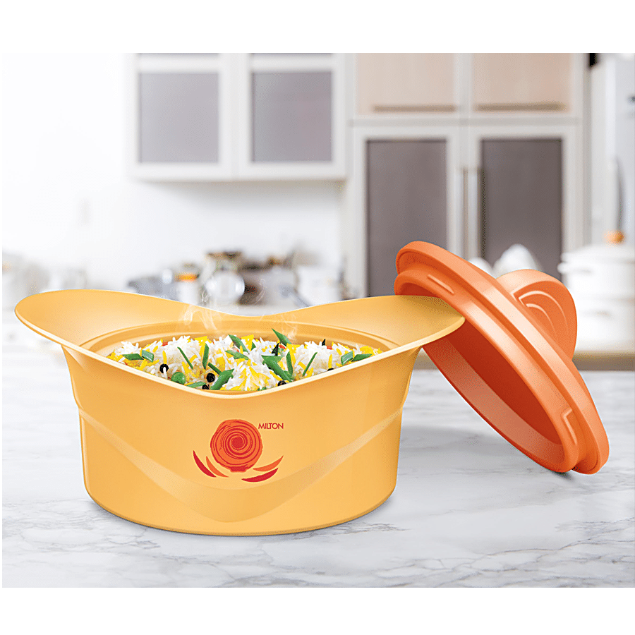 Milton Plastic Insulated Casserole For Roti/Chapati - Yellow