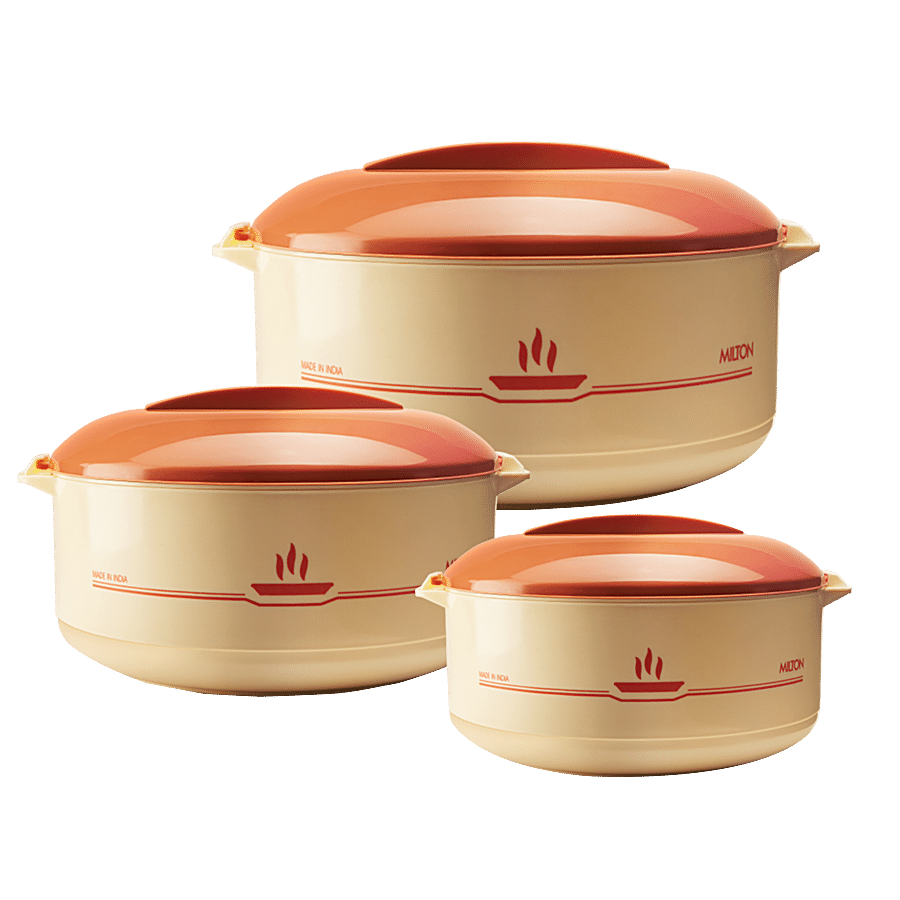 Milton Plastic Insulated Jr Casserole For Roti/Chapati Gift Set - Light Brown