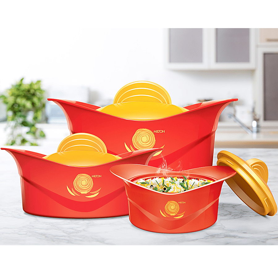 Milton Plastic Insulated Jr. Casserole For Roti/Chapati - Gift Set