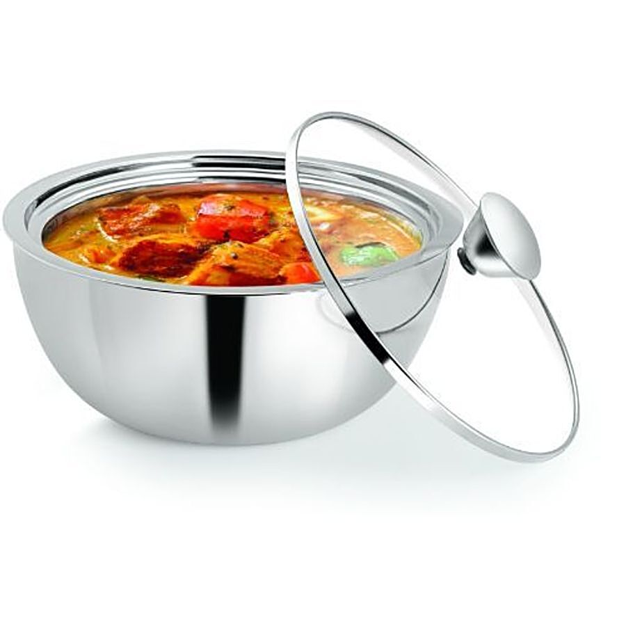 NanoNine Stainless Steel Insulated Casserole For Roti/Chapati - Serving Gravy Pot