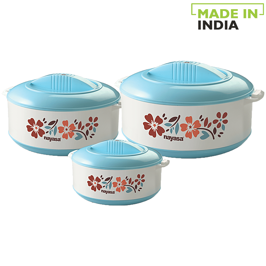 Nayasa Chef Insulated Casserole For Roti/Chapati - Blue