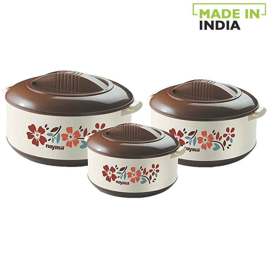 Nayasa Chef Insulated Casserole For Roti/Chapati - Brown