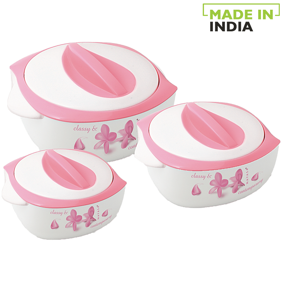 Nayasa Desire Insulated Casserole For Roti/Chapati - Pink