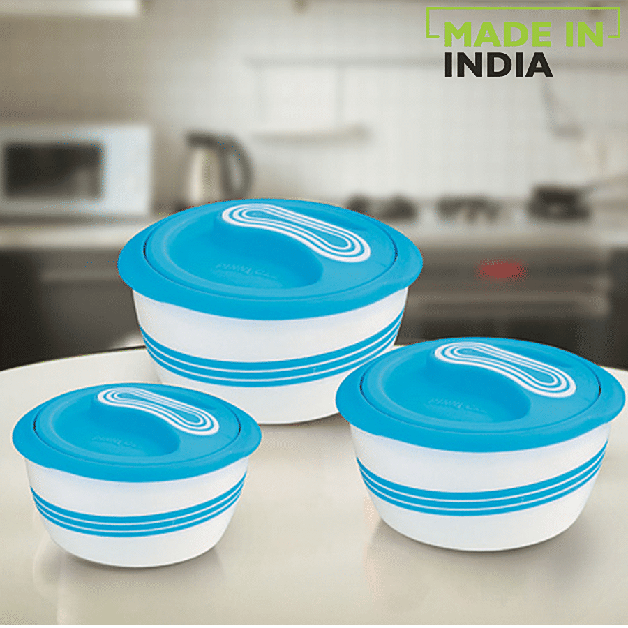 Pinnacle Casserole Set For Roti/Chapati - Blue