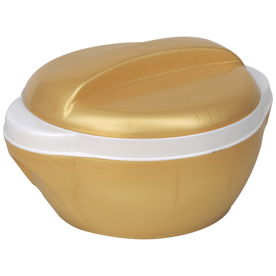 Princeware Pluto Casserole For Roti/Chapati - Golden With Steel Lid