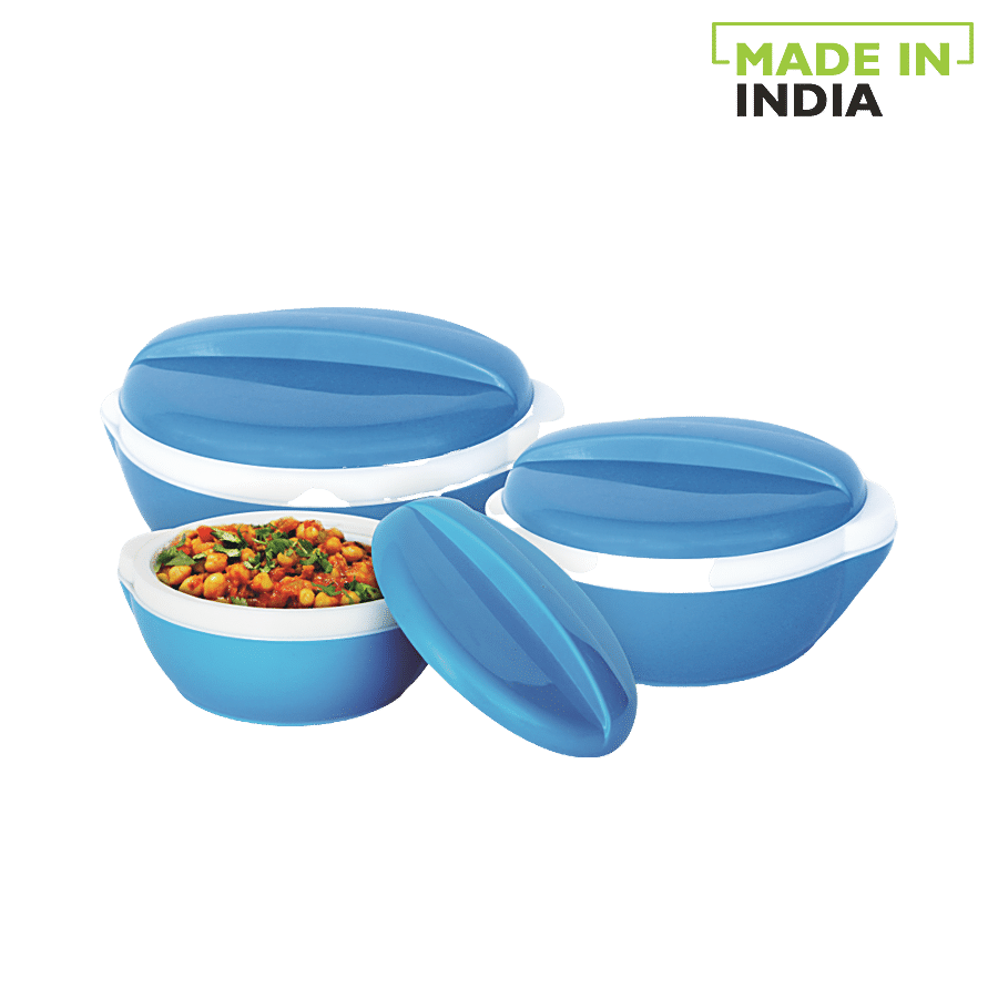 Princeware Pluto Casserole For Roti/Chapati With Plastic Lid - Blue Colour