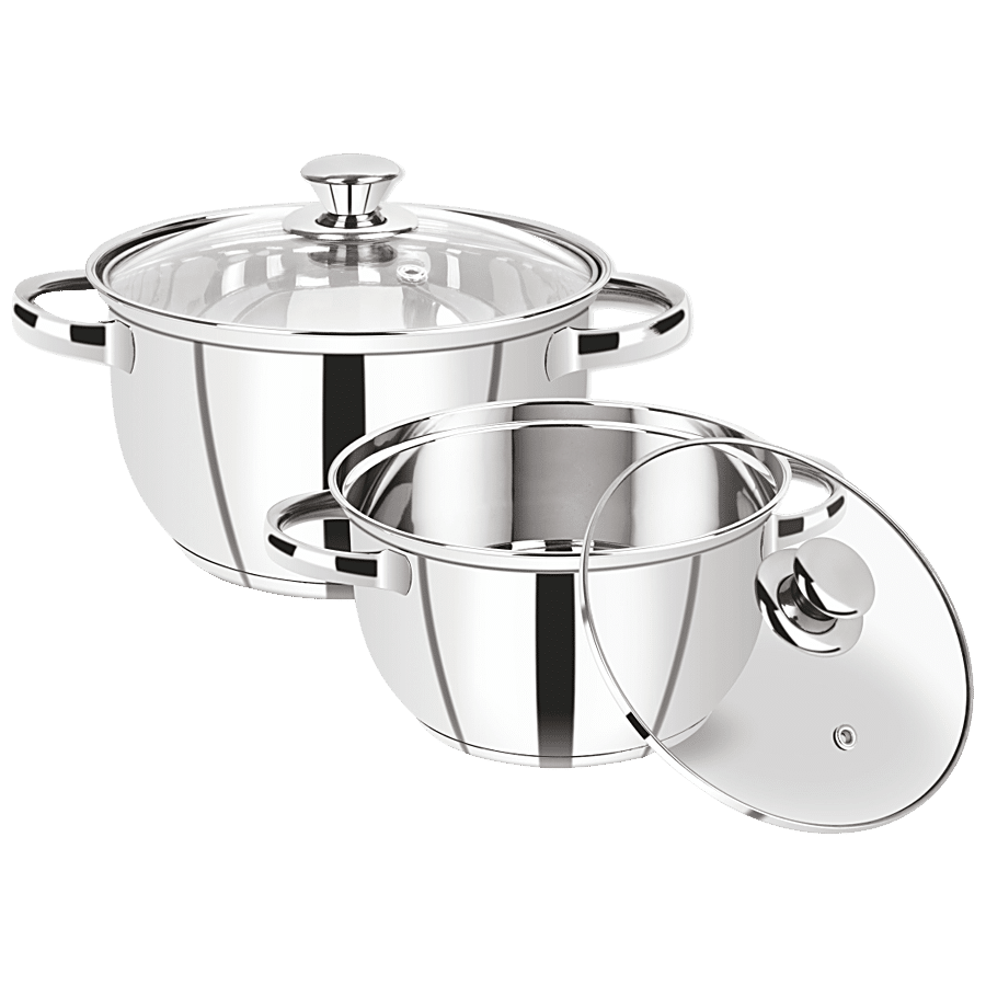 Renberg Steelix Plus Induction Bottom Casserole Set With Lid - Strong & Durable