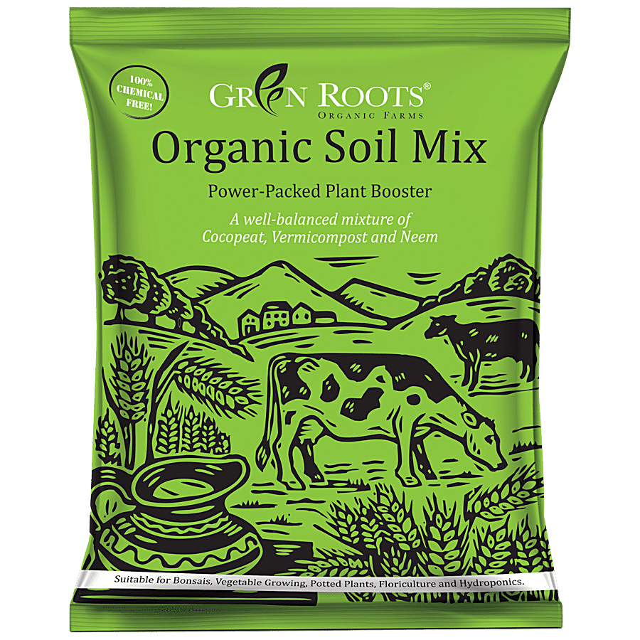 Green Roots Organic Soil Mix - With Cocopeat