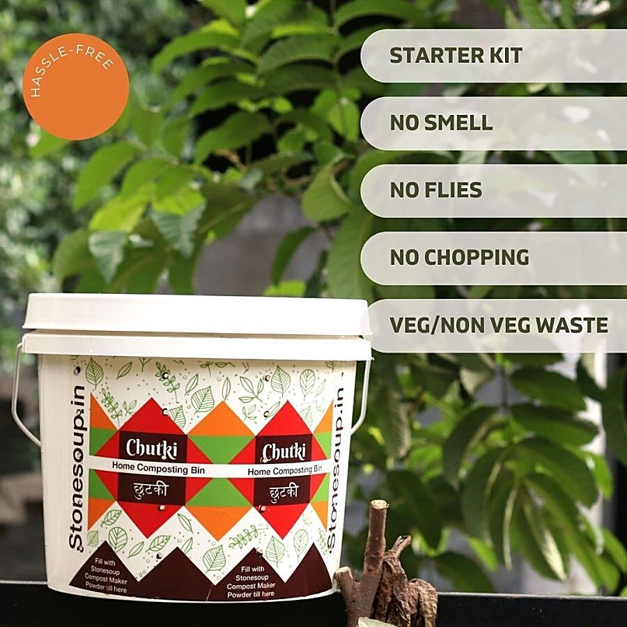 Stonesoup Home Composting Kit - White Chutki