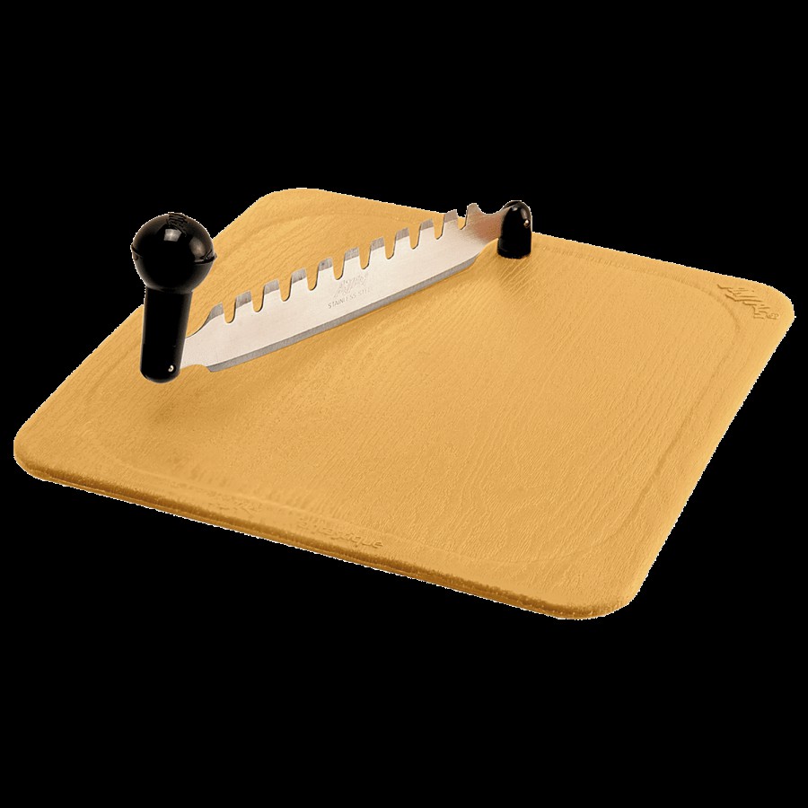 Anjali Chopping Board With Cutter - Brown