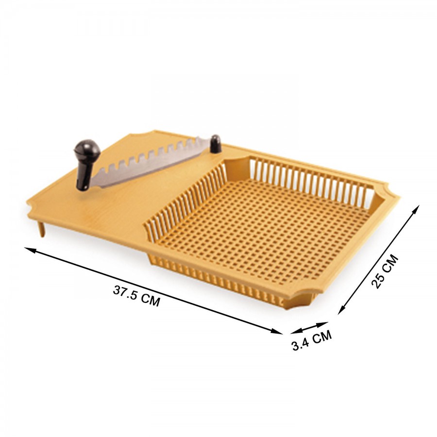 Anjali Chopping Board With Cutter - Brown