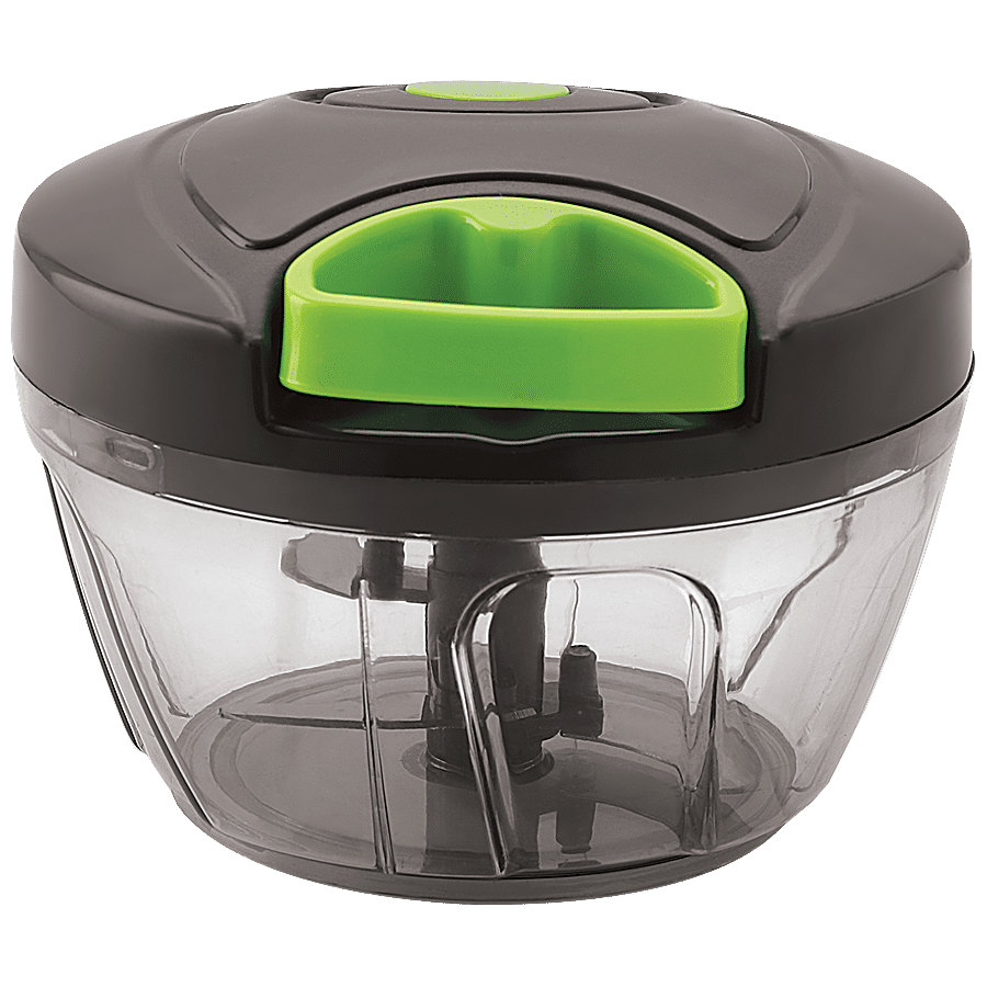 Anjali Vegetable/Fruit Easy Mini Chopper with Lassi Blade - Green & Grey