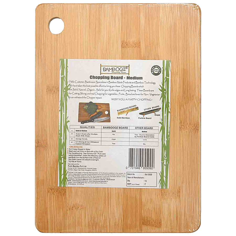 Bamboooz Bamboo Wood Chopping/Cutting Board - Medium