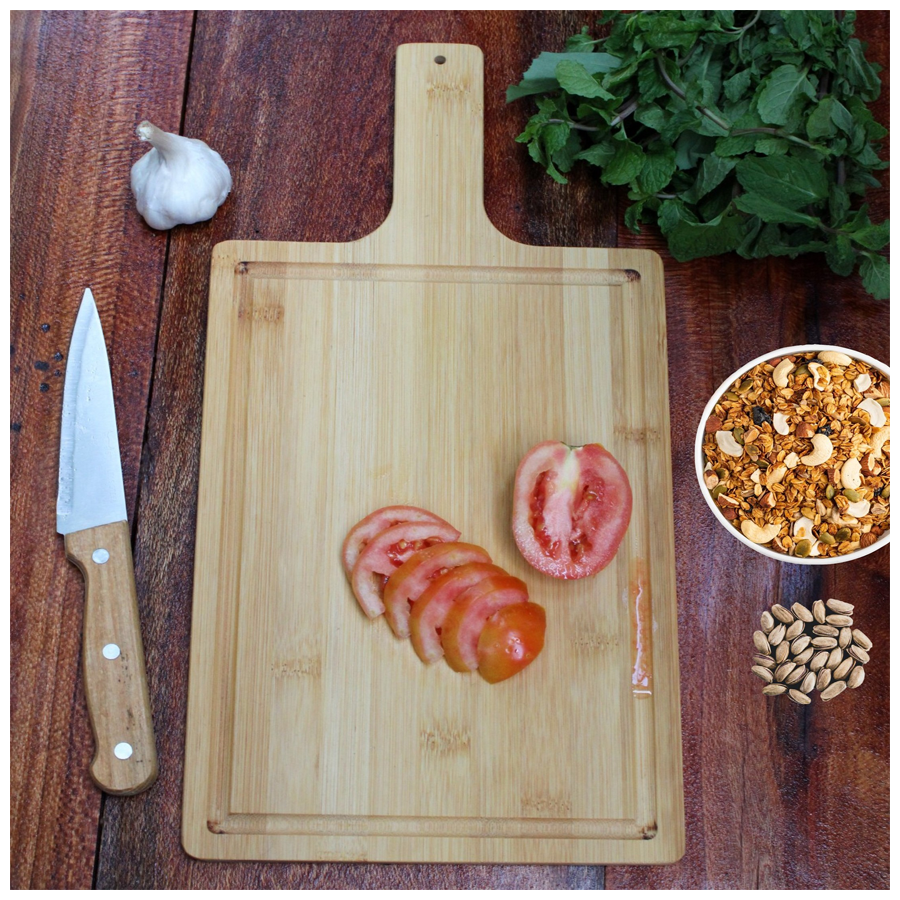 Bamboooz Chopping Cutting Board With Handle - 40 cm