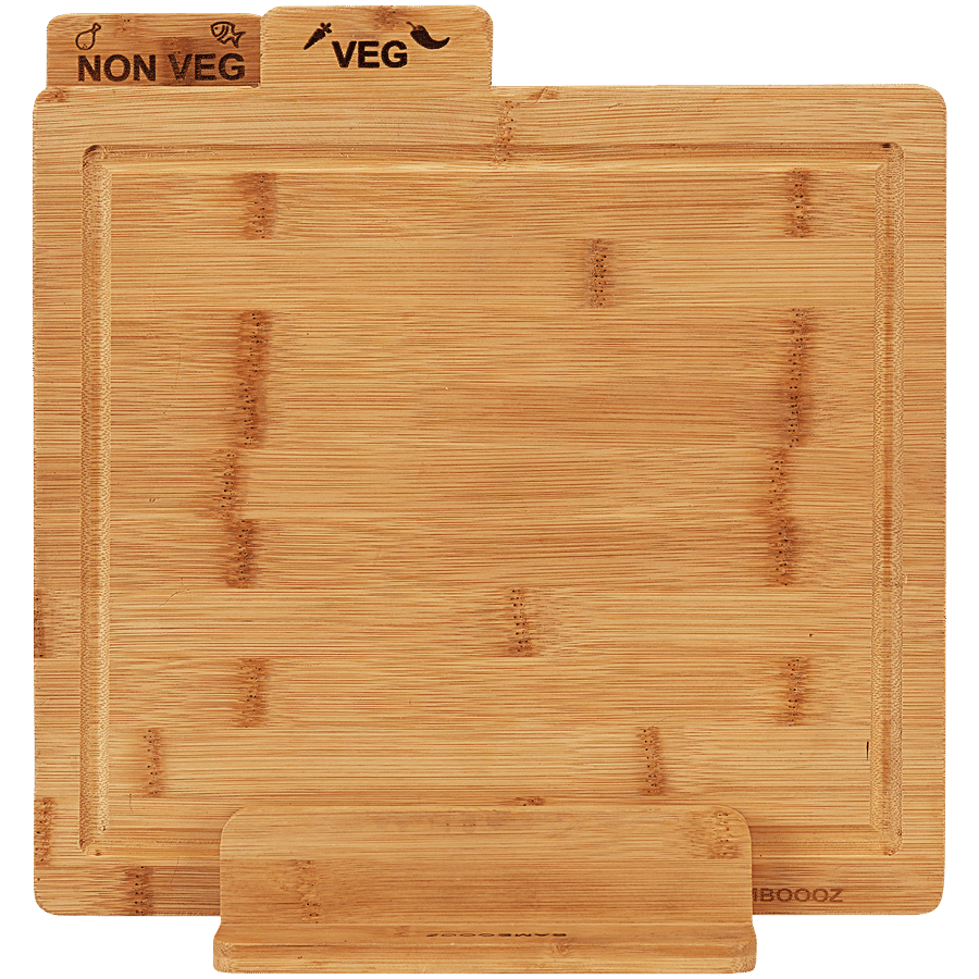 Bamboooz Premium Twin Chopping Board - With Stand