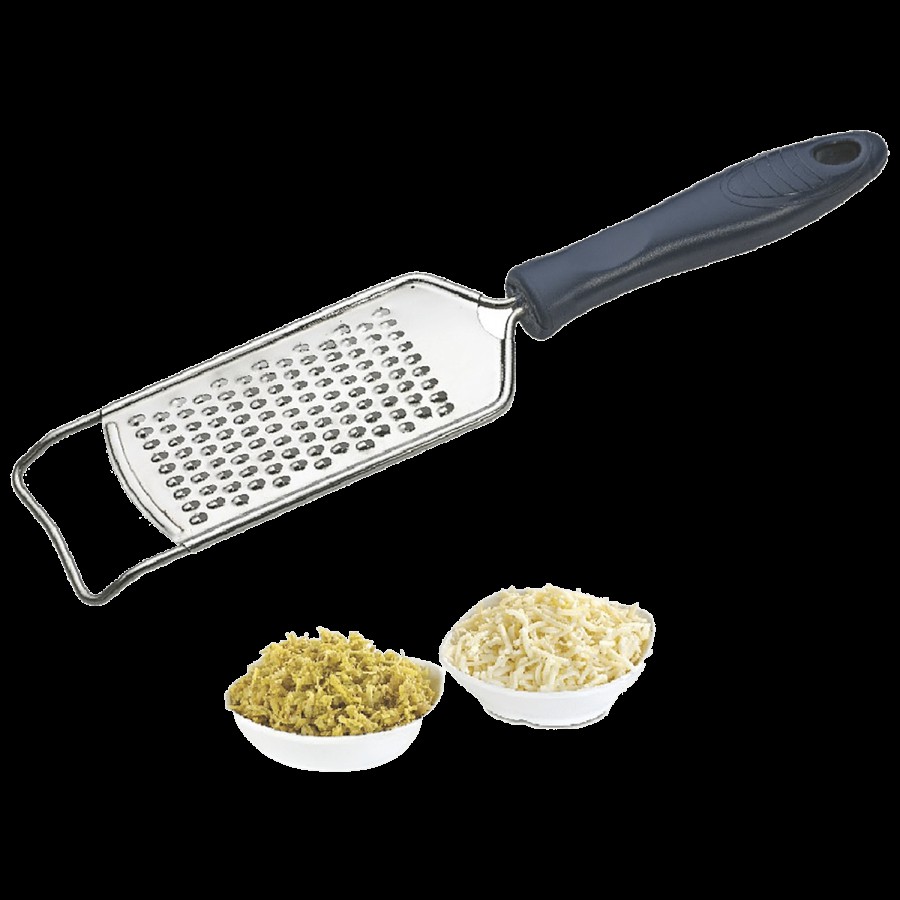 Crystal Stainless Steel Fine Grater - With Plastic Handle