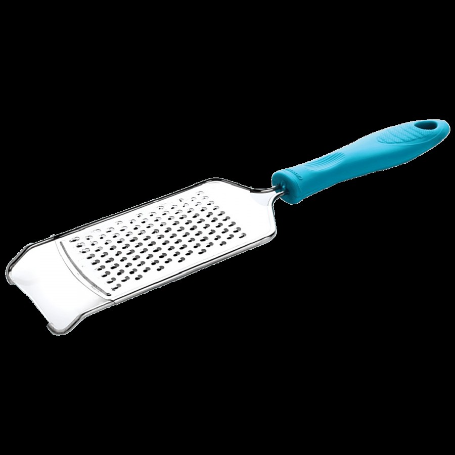 Crystal Stainless Steel Fine Grater - With Plastic Handle