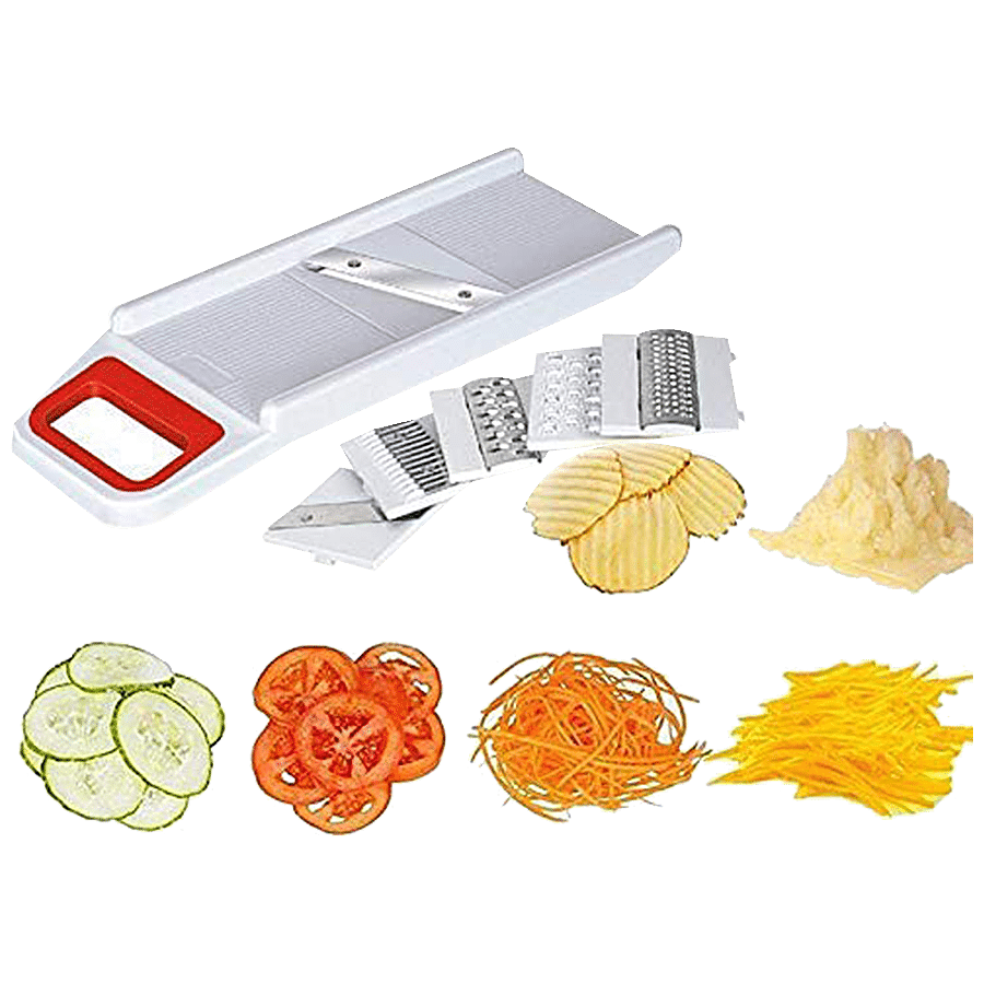 Kuber Industries Plastic 6 In 1 Kitchen Chopper/Slicer/Cutter - CTKTC043171