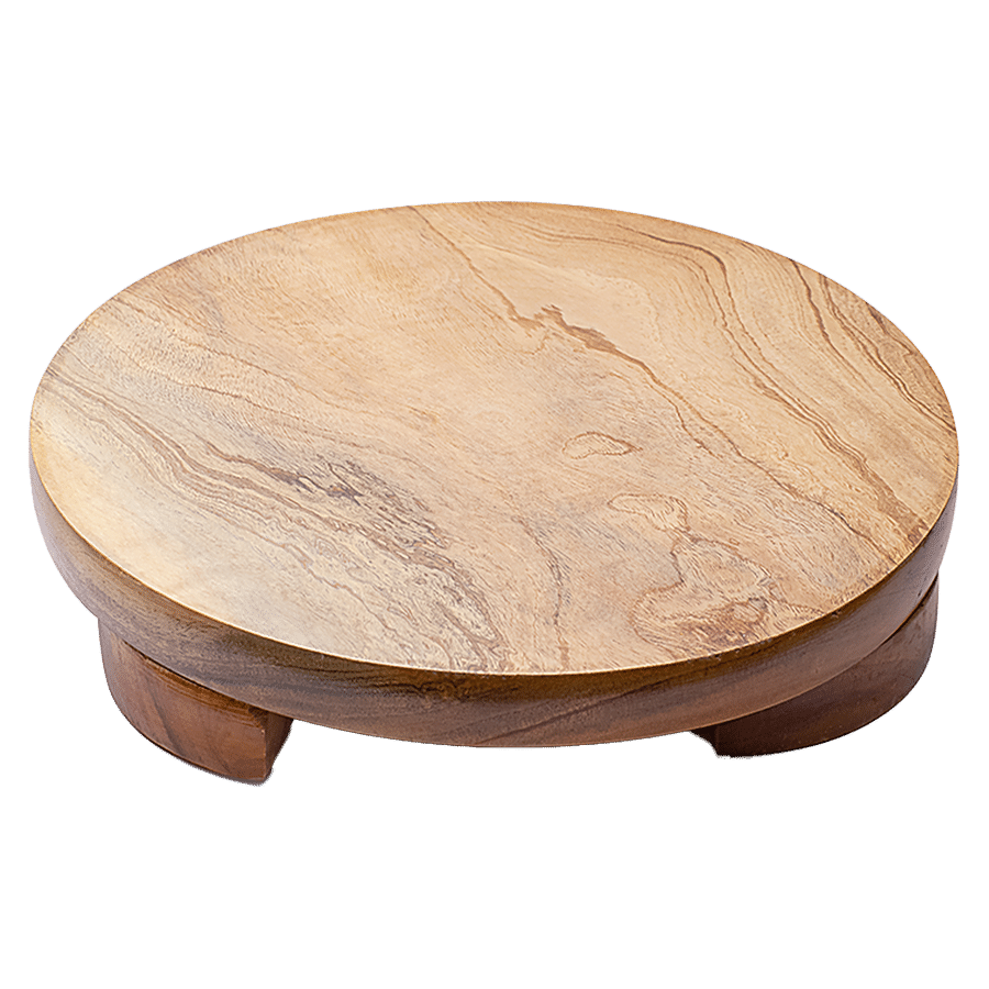 Petals Neem Wood Chakla/Chapati Maker - 24cm