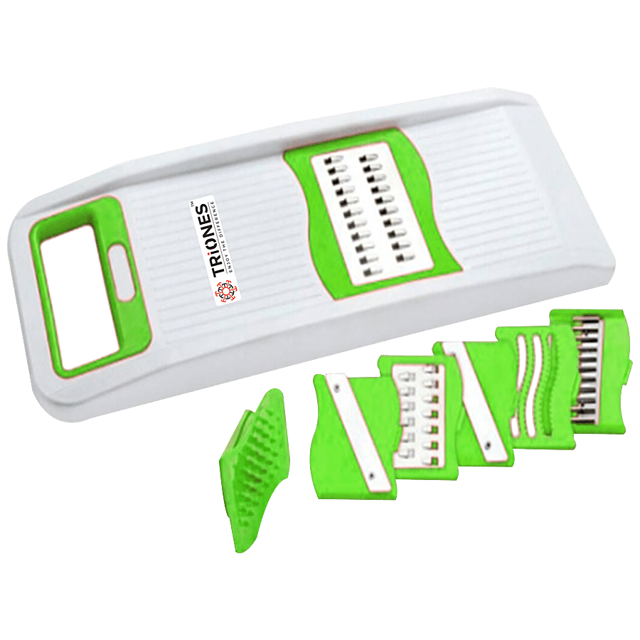 Triones 6 in 1 Vegetable & Fruit Grater - Green & White