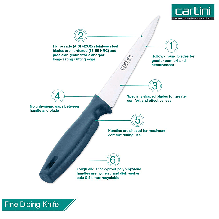 Cartini by Godrej Premium Kitchen Knives Set - Teal