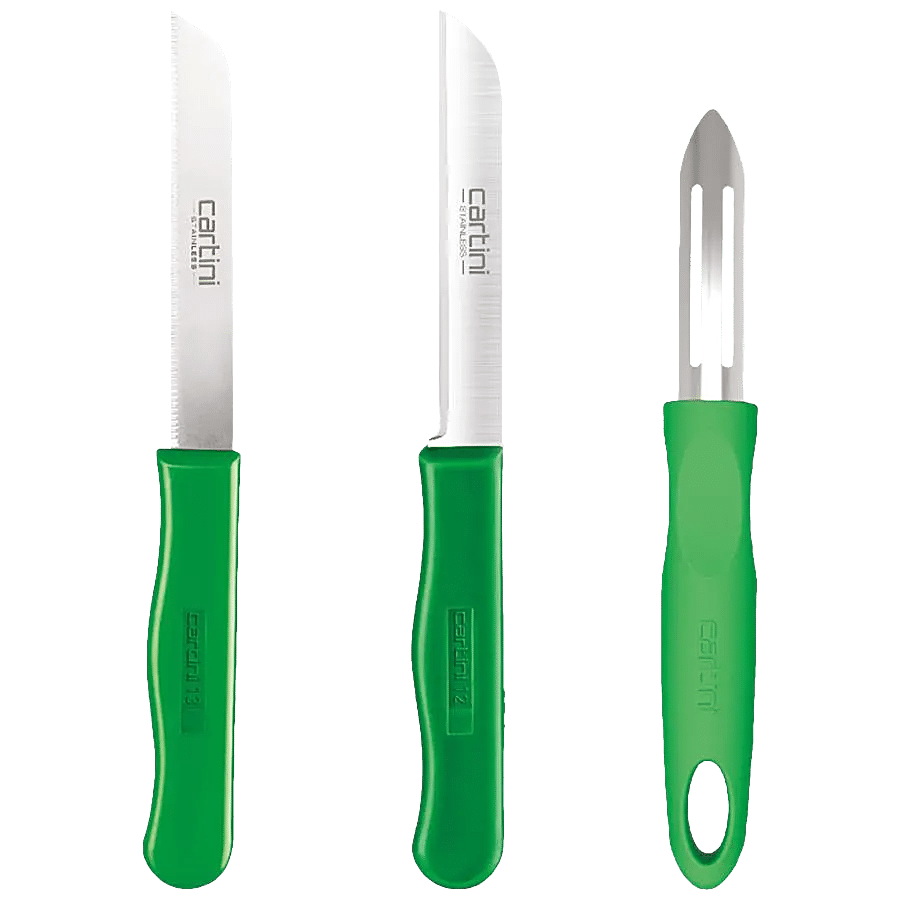 Cartini by Godrej Smart Peeler & Knives Set - High Quality Stainless Steel