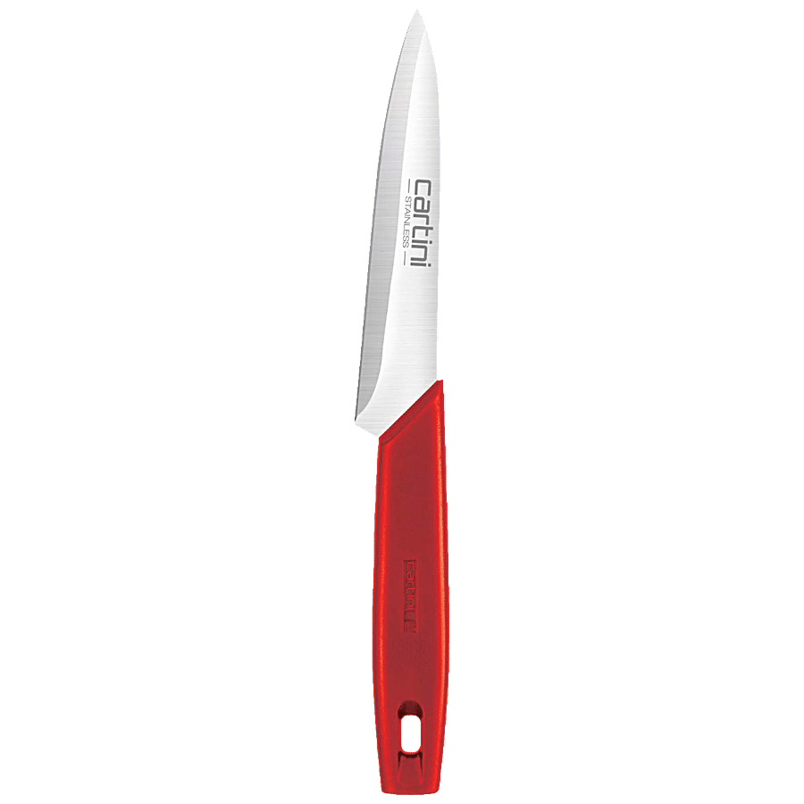 Cartini by Godrej Stainless Steel Easy Chopping Knife With Red Handle