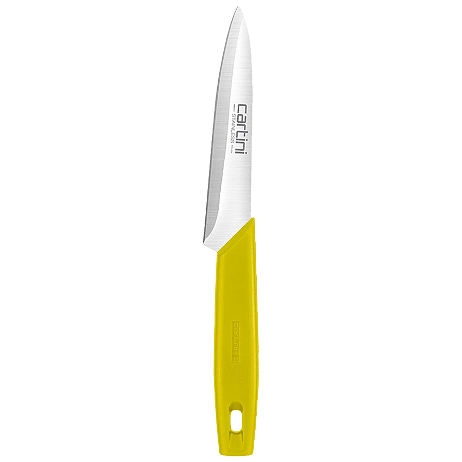 Cartini by Godrej Stainless Steel Easy Chopping Knife With Yellow Handle