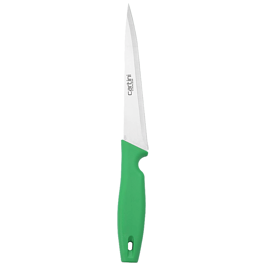 Cartini by Godrej Stainless Steel Fine Dicing Knife With Green Handle