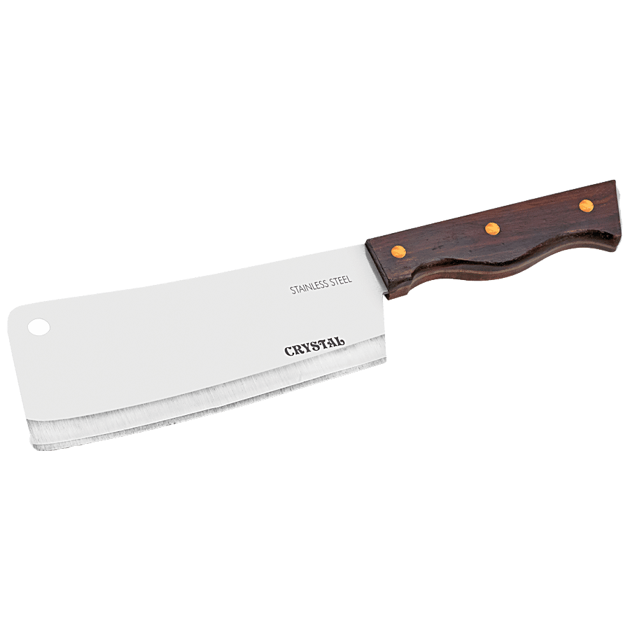 Crystal Stainless Steel Cleaver Knife - With Comfortable Grip