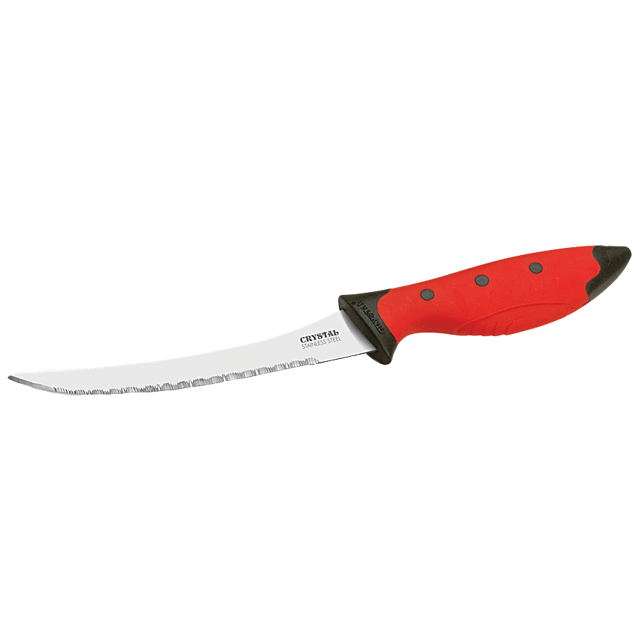 Crystal Stainless Steel Tomato Knife - With Soft Grip