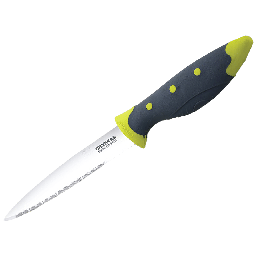 Crystal Stainless Steel Utility Knife - With Soft Grip