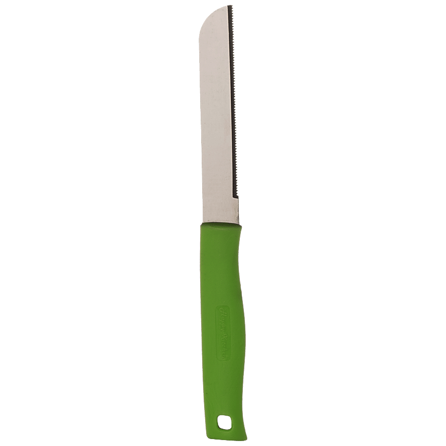 Happy Kitchen Stainless Steel Sharp Vegetable Knife - With Serrated Blades