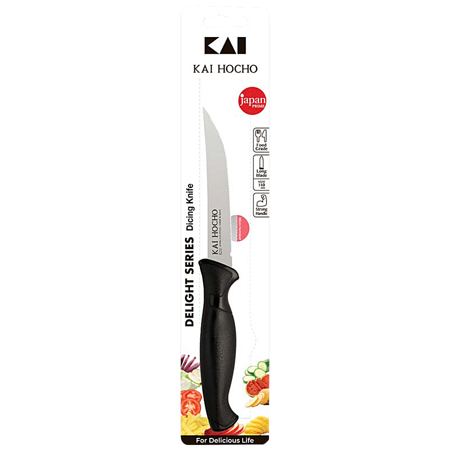 KAI Stainless Steel Dicing Kitchen Knife - Black