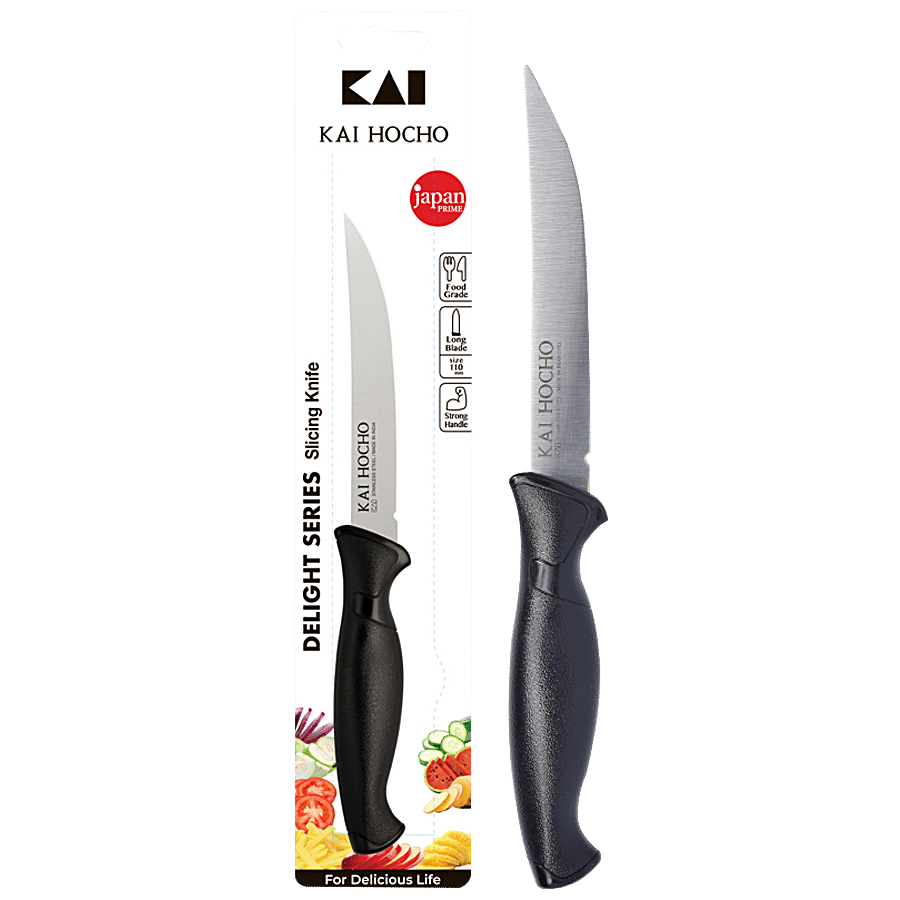 KAI Stainless Steel Slicing Kitchen Knife - Black