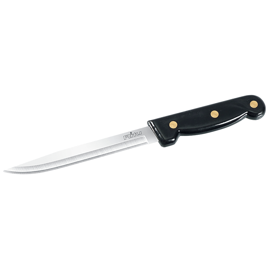 Ritu 3 Rivet Handle Pointed Knife - 10"