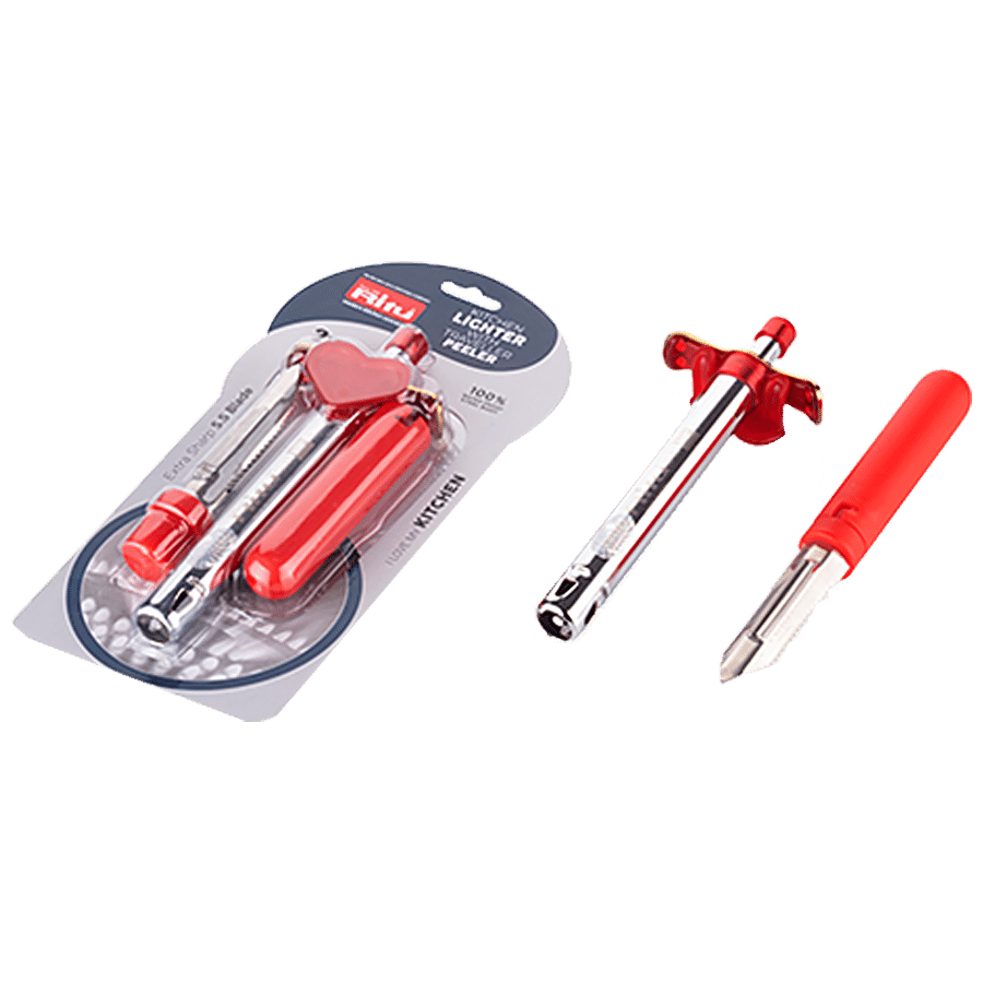 Ritu Kitchen Lighter With Traveller Peeler - Stainless Steel Blades