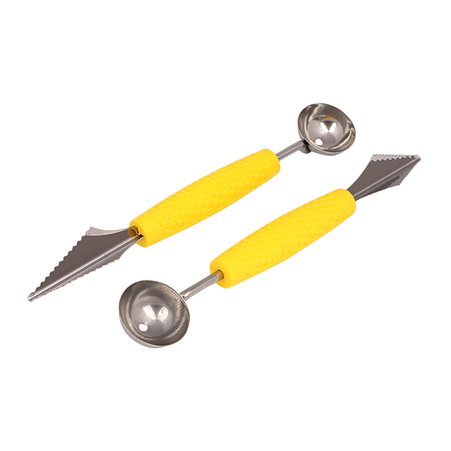 Baoll 2 In 1 Fruit Knife With Scooper - Yellow