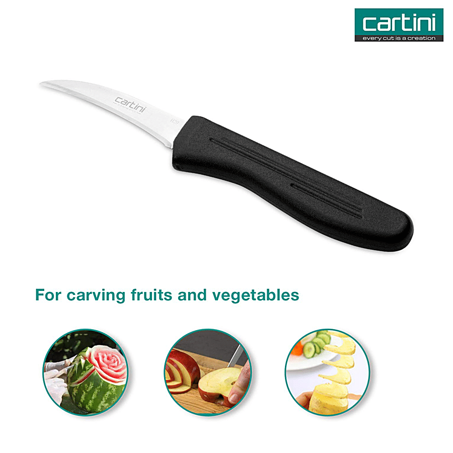 Cartini by Godrej Paring Knife 7145 For Kitchen - Stainless Steel Blade For Peeling & Mincing