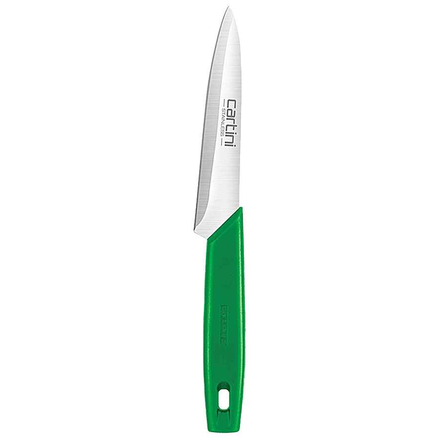 Cartini by Godrej Stainless Steel Easy Chopping Knife With Green Handle