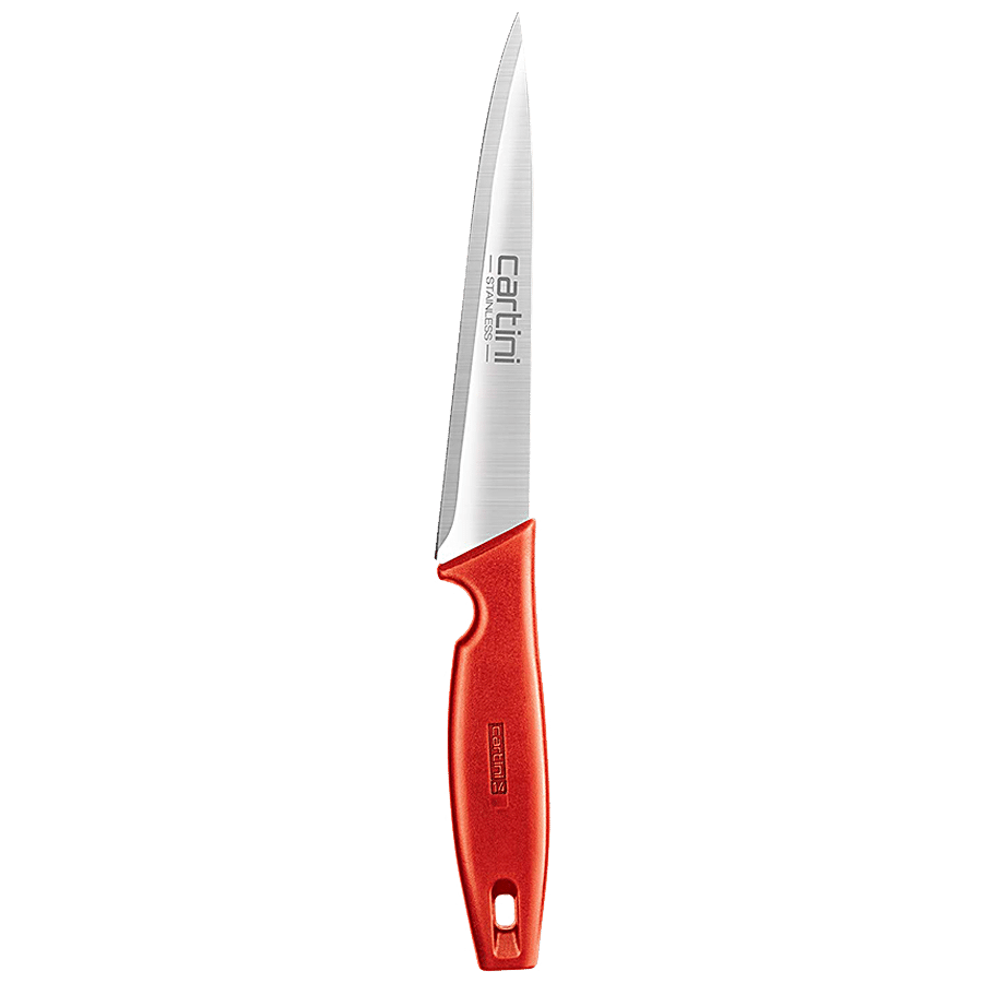 Cartini by Godrej Stainless Steel Fine Dicing Knife With Red Handle