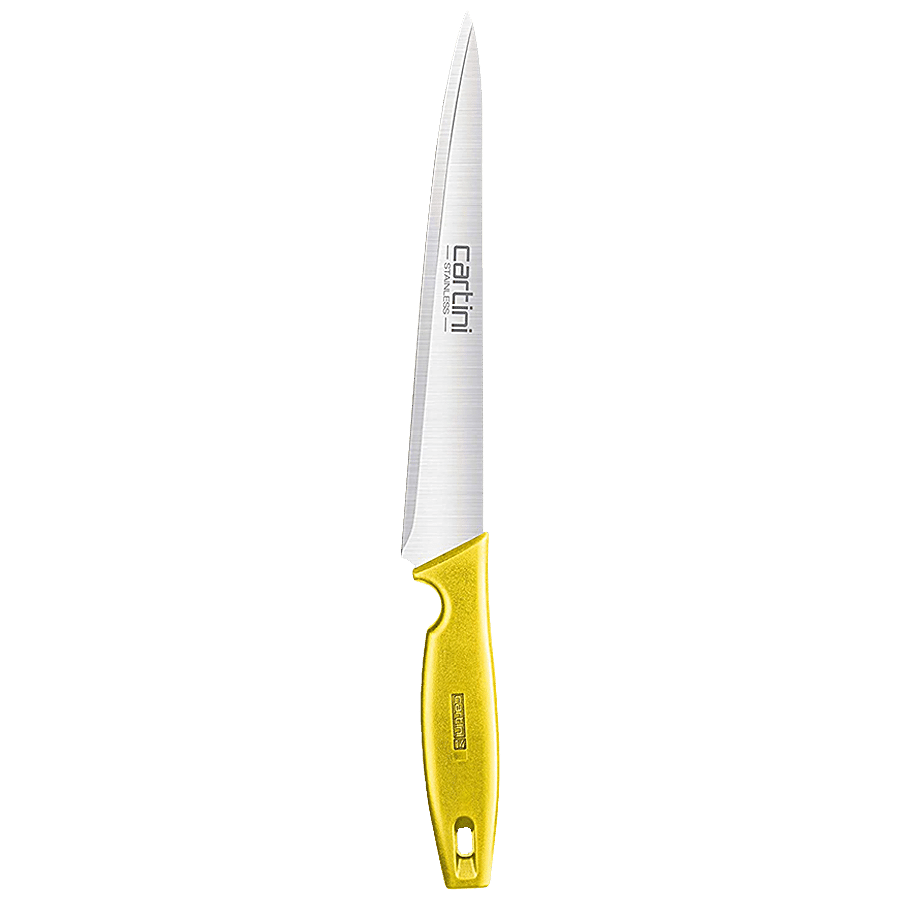 Cartini by Godrej Stainless Steel Precision Carving Knife With Yellow Handle