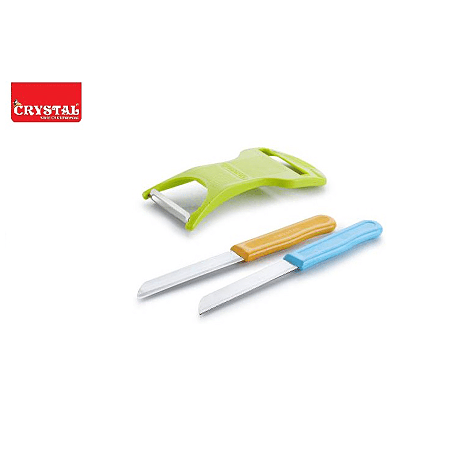 Crystal Knife & Peeler Value Pack Sharp Edge