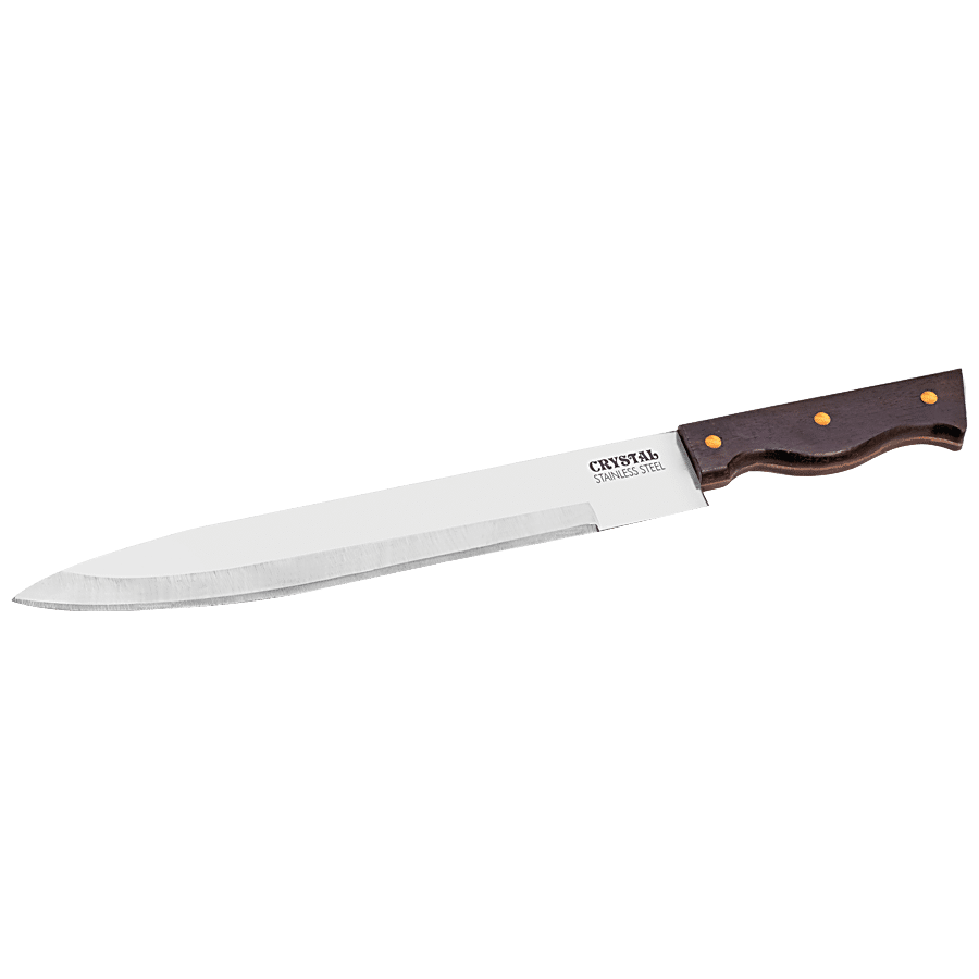 Crystal Stainless Steel Butcher Knife - With Comfortable Grip