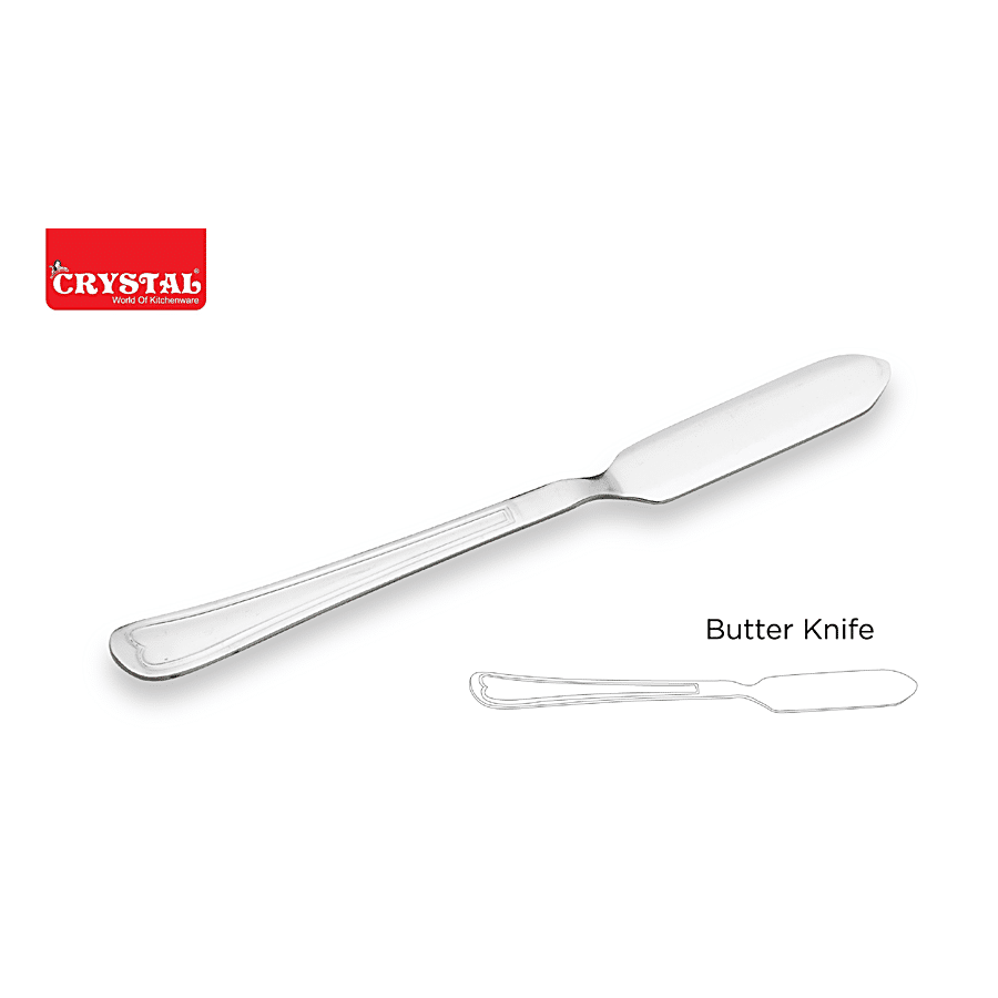 Crystal Stainless Steel Sleek Butter Knife - Heat-Resistant