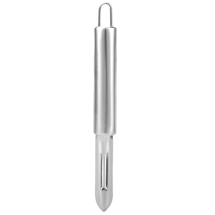 Fackelmann Happy Kitchen Stainless Steel Pipe Handle Peeler | Serrated Blade