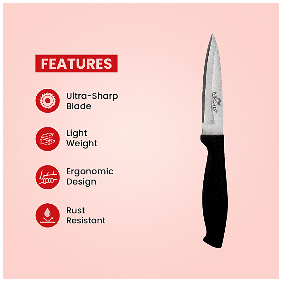 Fackelmann Nirosta Stainless Steel Vegetable Knife | Razor Sharp Blade & Anti-Slip Handle