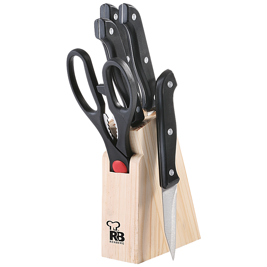 Renberg Stainless Steel Knife Set - Black